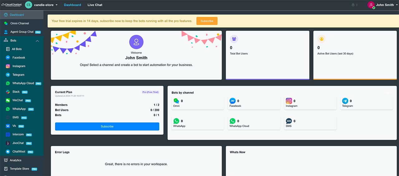 CloudChatbot Demo